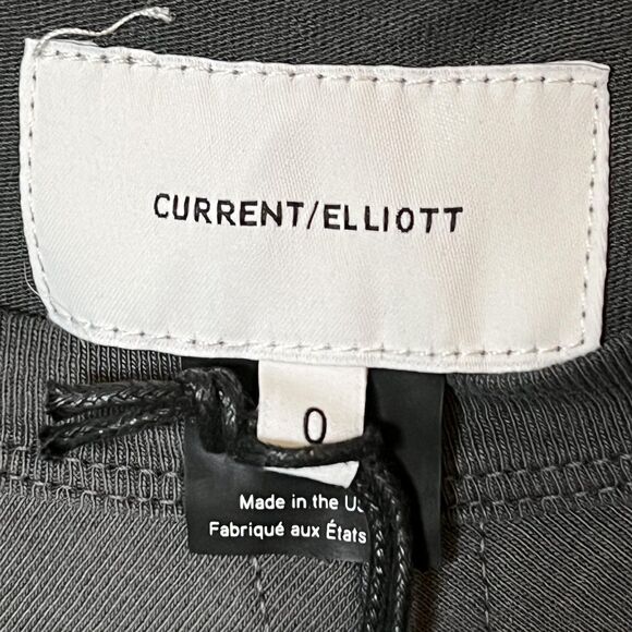 Current/Elliott Shirt Womens 0 Washed Gray The Draped Tee Made USA Twist Front - Picture 3 of 13